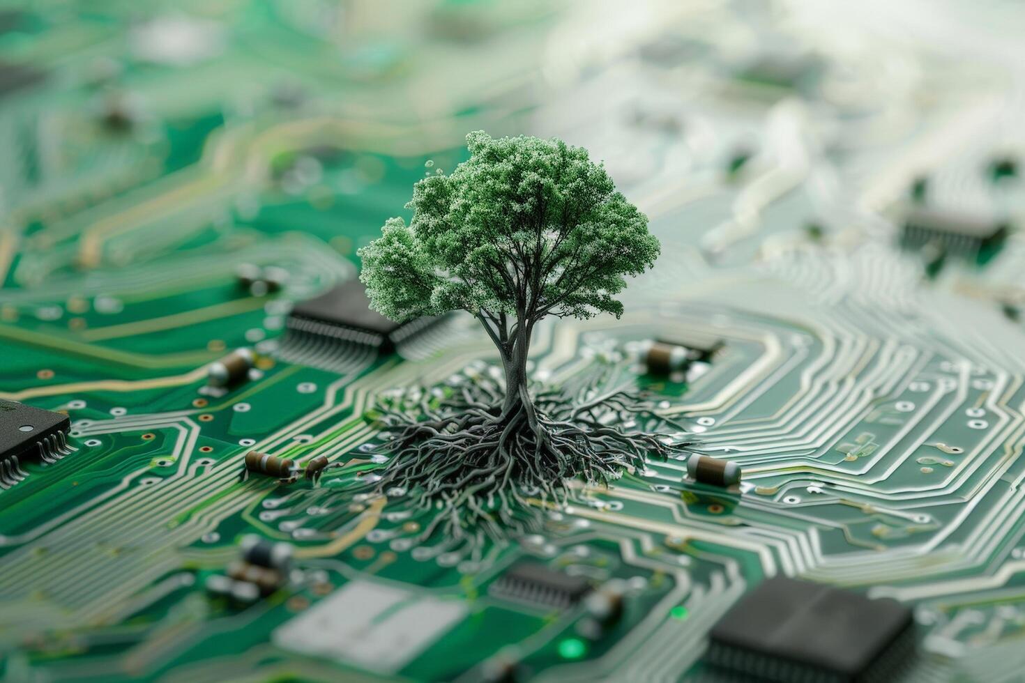 Technological growth and environmental sustainability photo