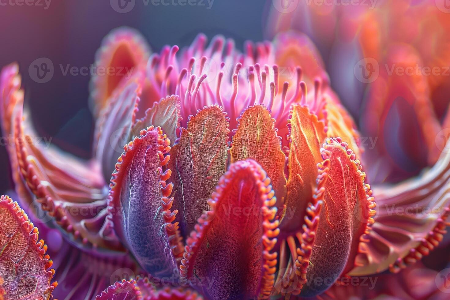 Vibrant Protea Flower Closeup photo