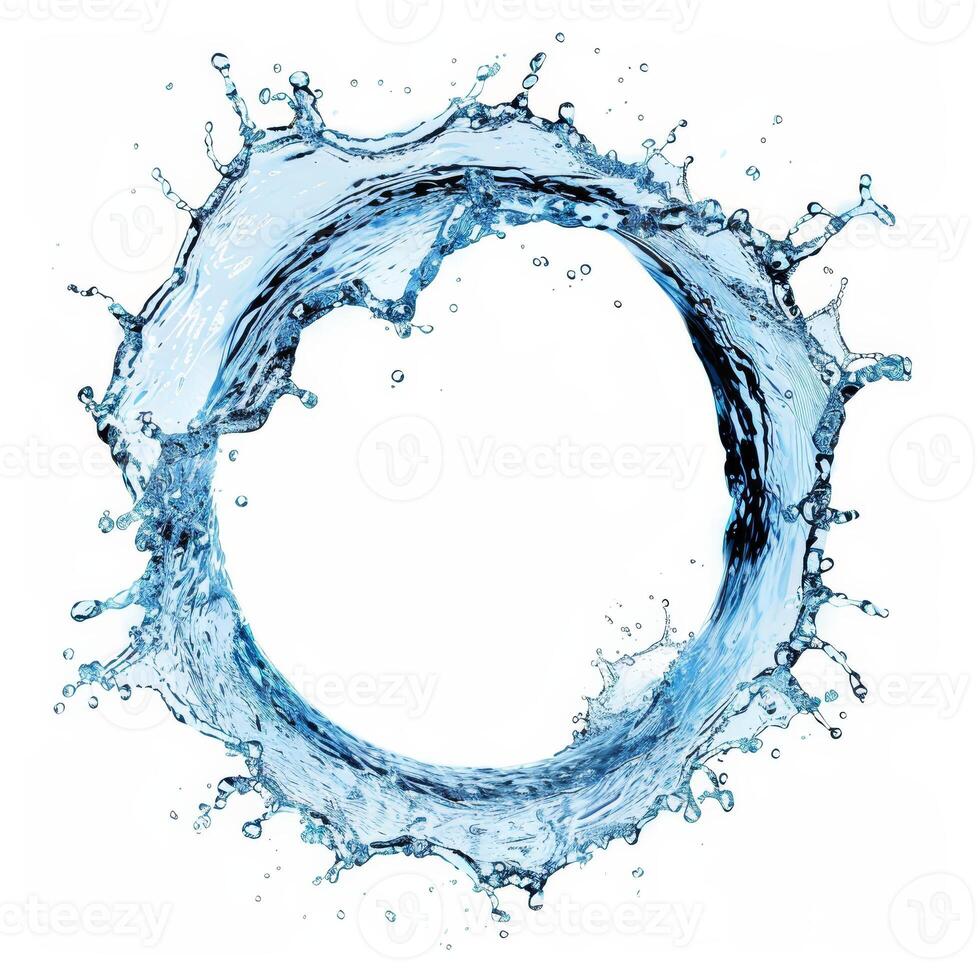 Splashing water in a circular motion photo