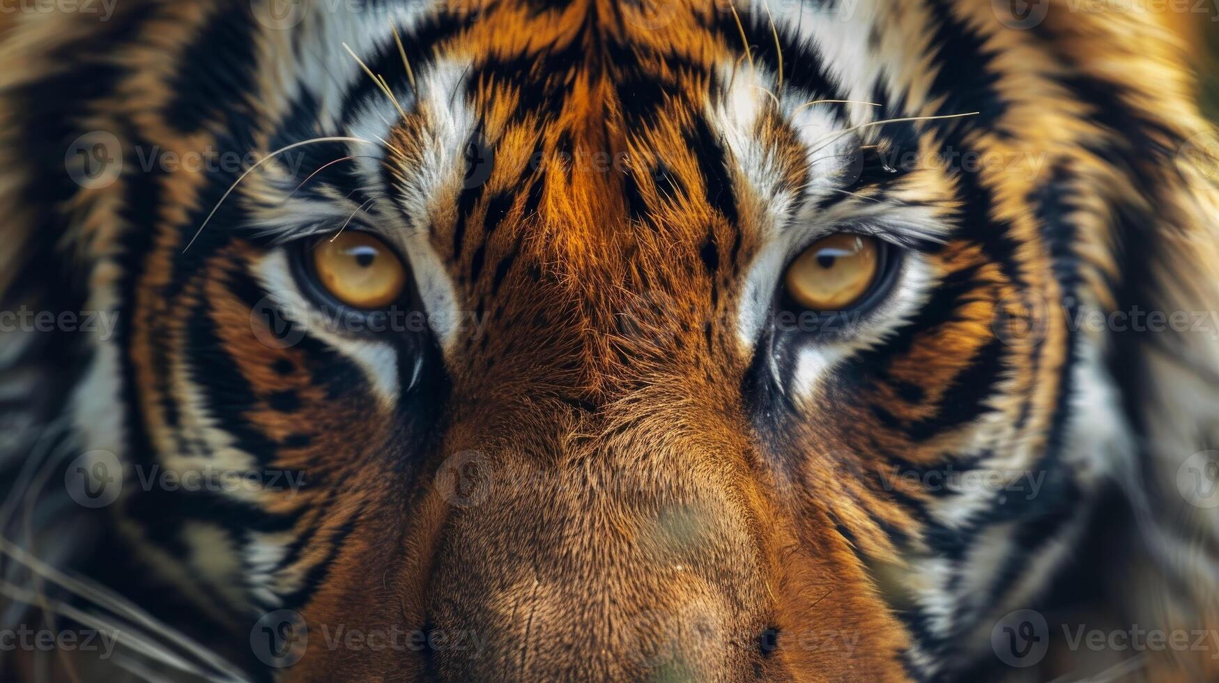 Intense tiger eyes close up photo