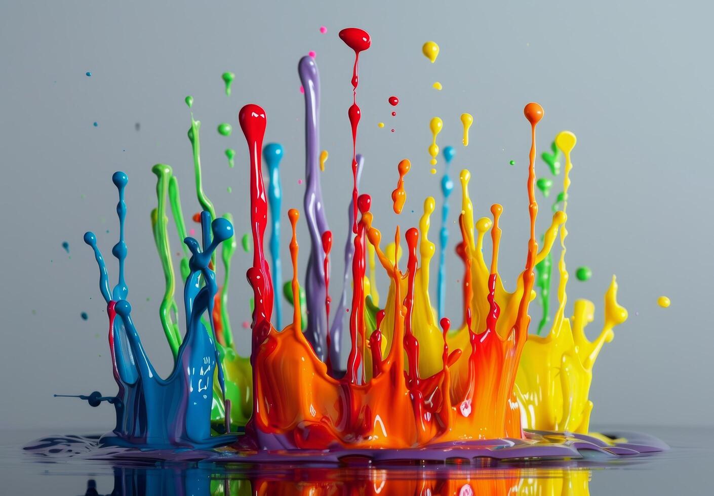 Colorful paint splatter abstract art photo