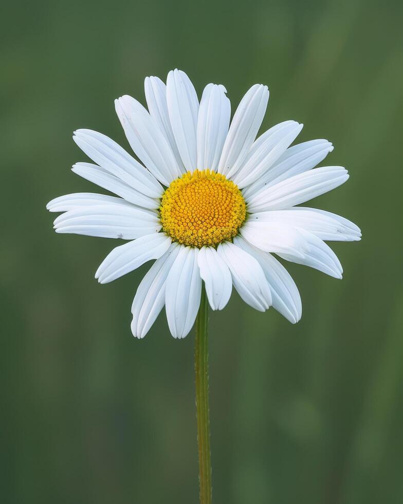 Close up of a beautiful white daisy flower photo
