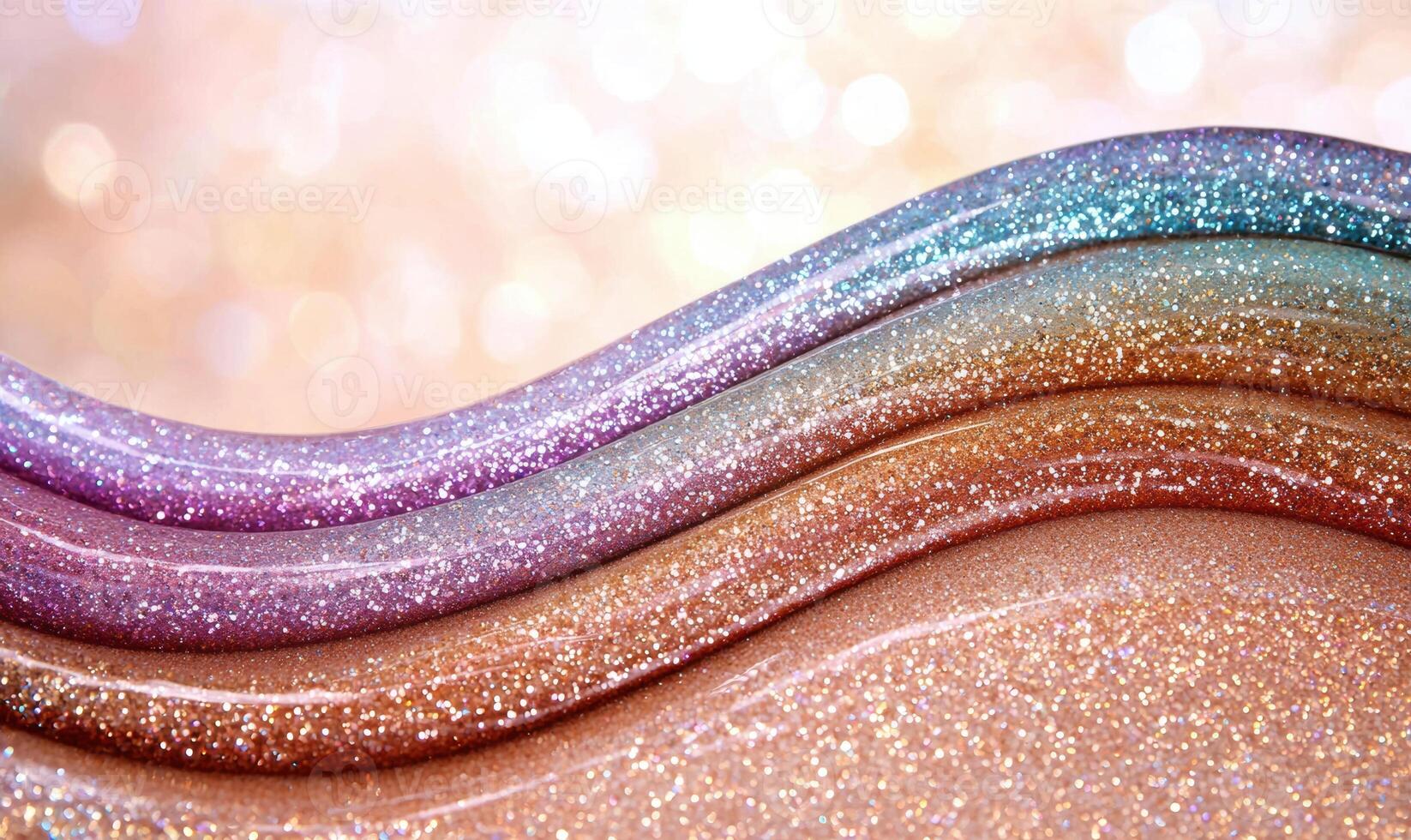Sparkling glitter waves in vibrant colors photo
