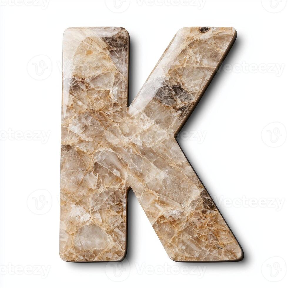 Marble letter k photo