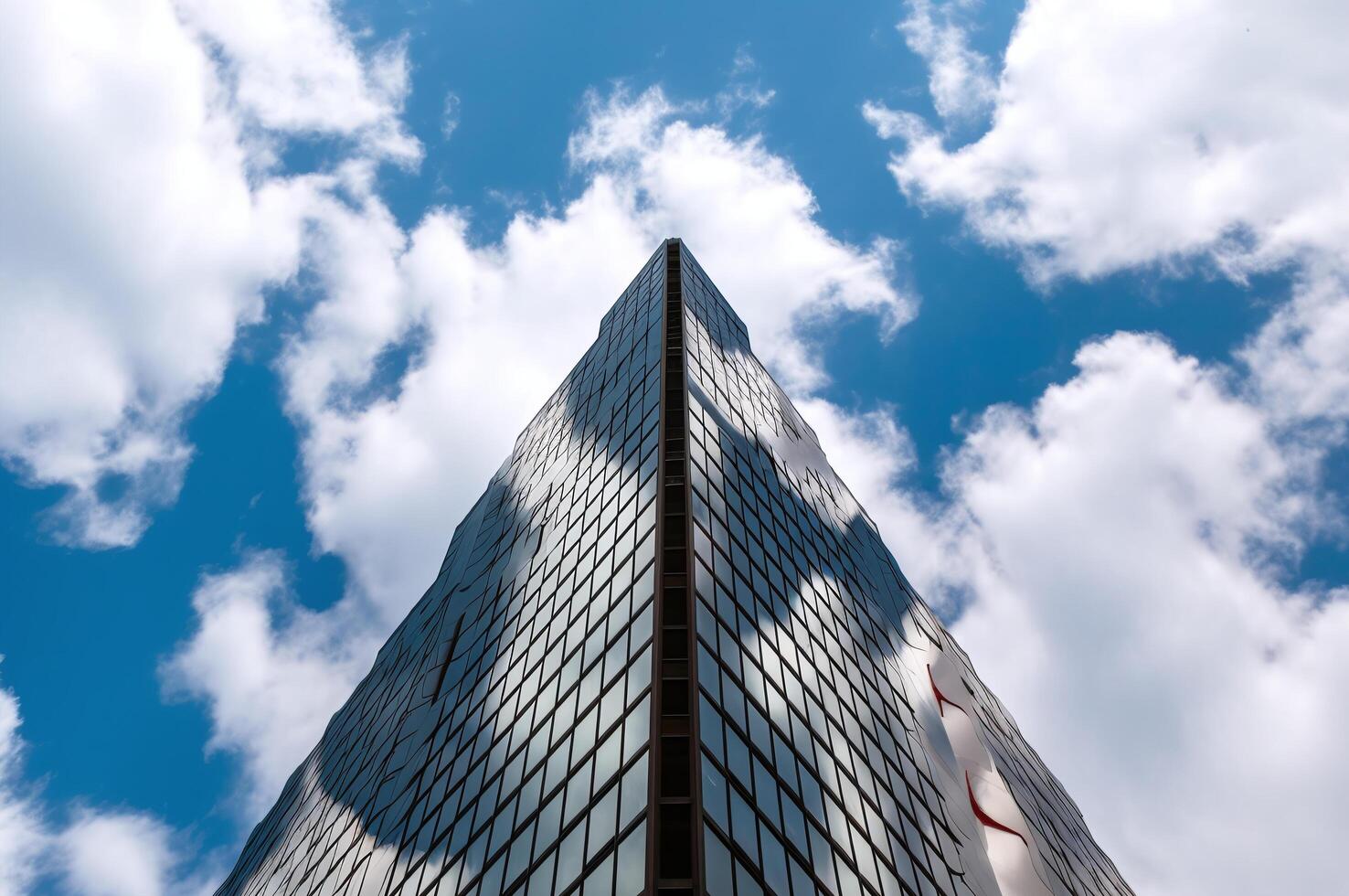 Modern glass skyscraper architecture photo