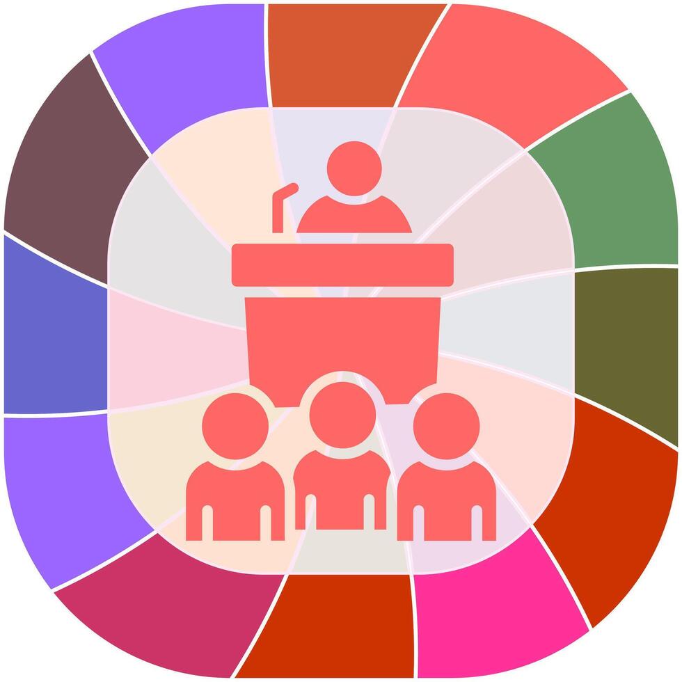Press Conference Icon Design vector