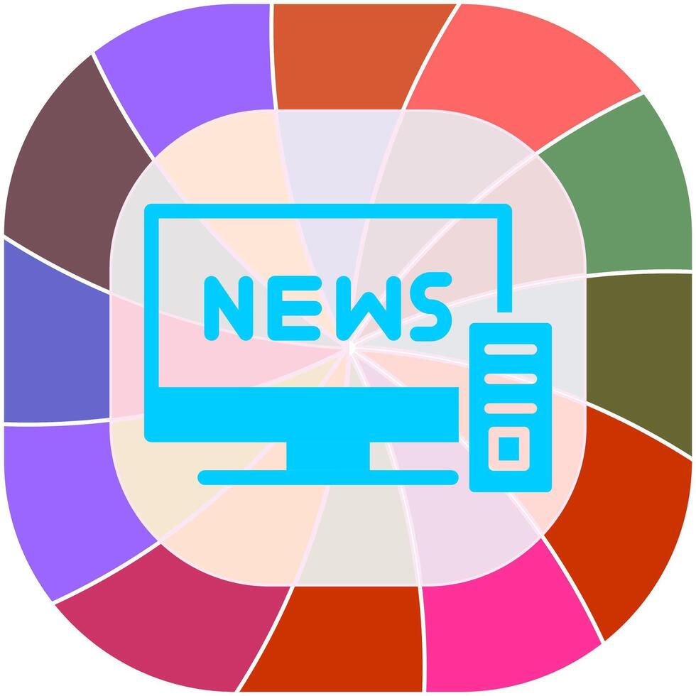 TV News Icon Design vector
