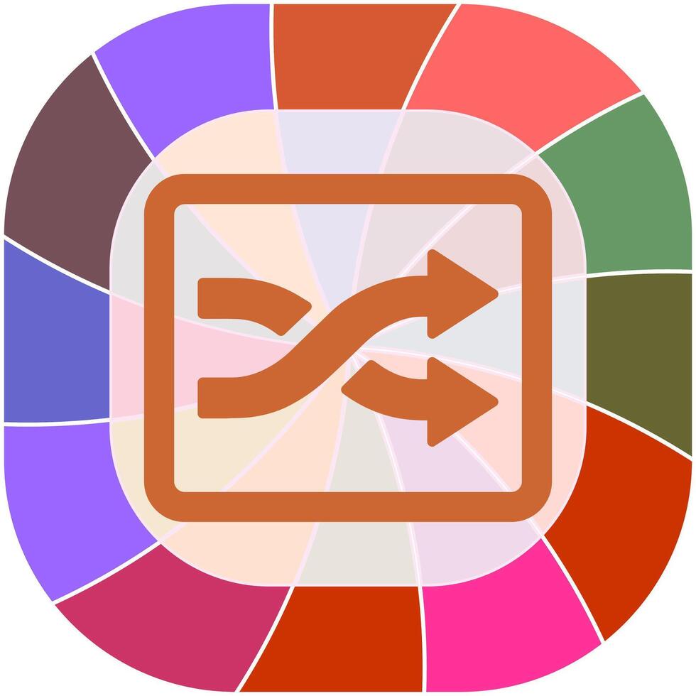 Shuffle Tracks Button Icon Design vector