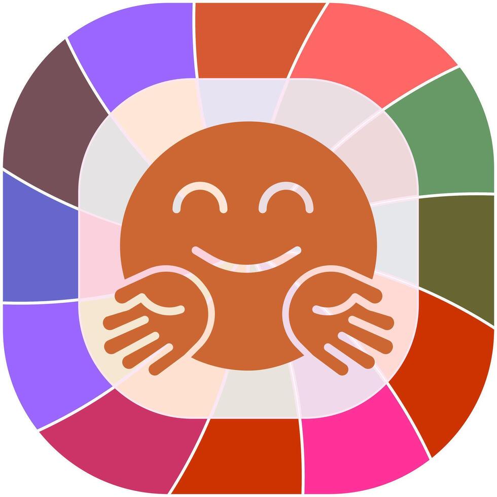 Hugging Face Icon Design vector