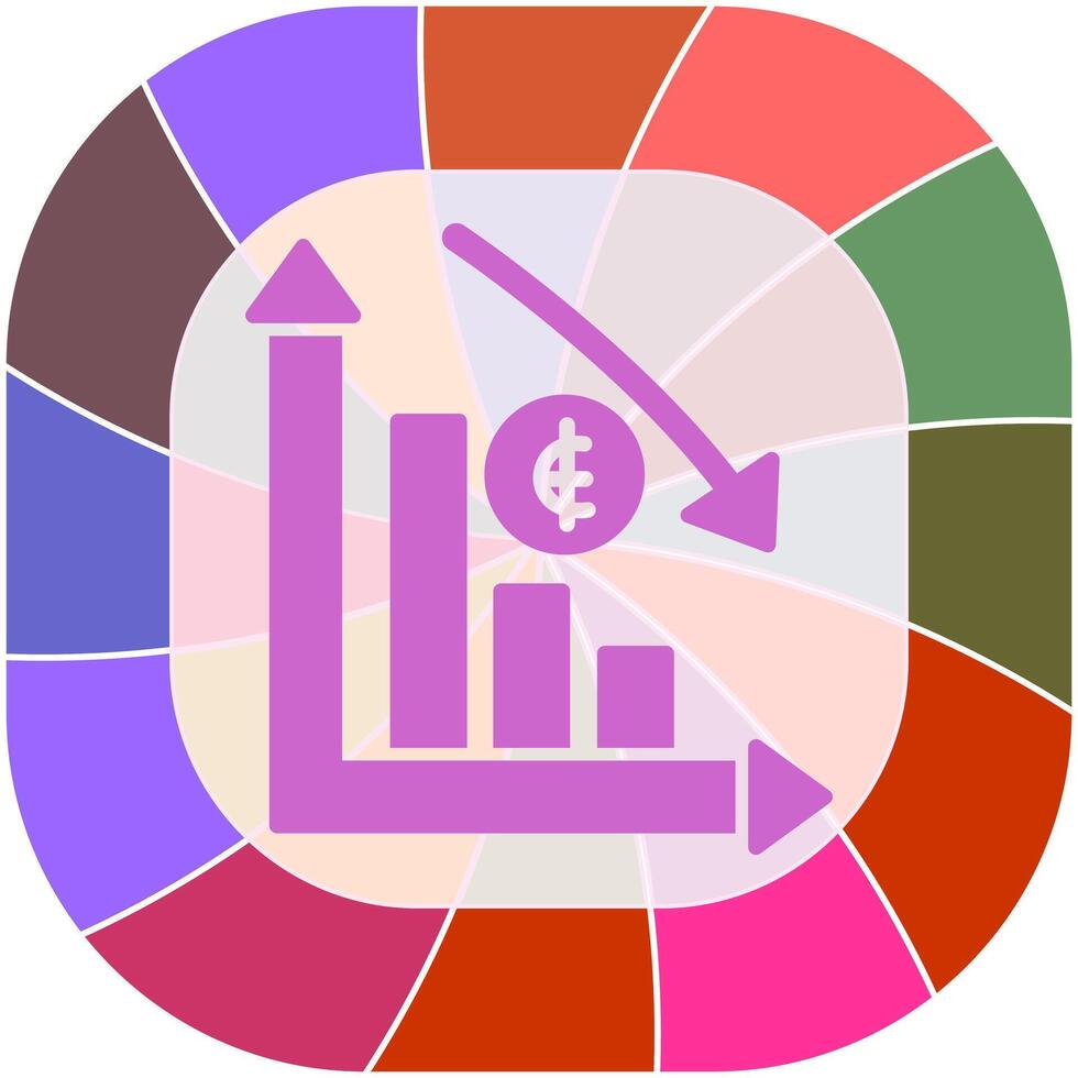 Money Down Icon Design vector