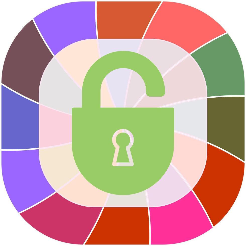 Open Lock Icon Design vector