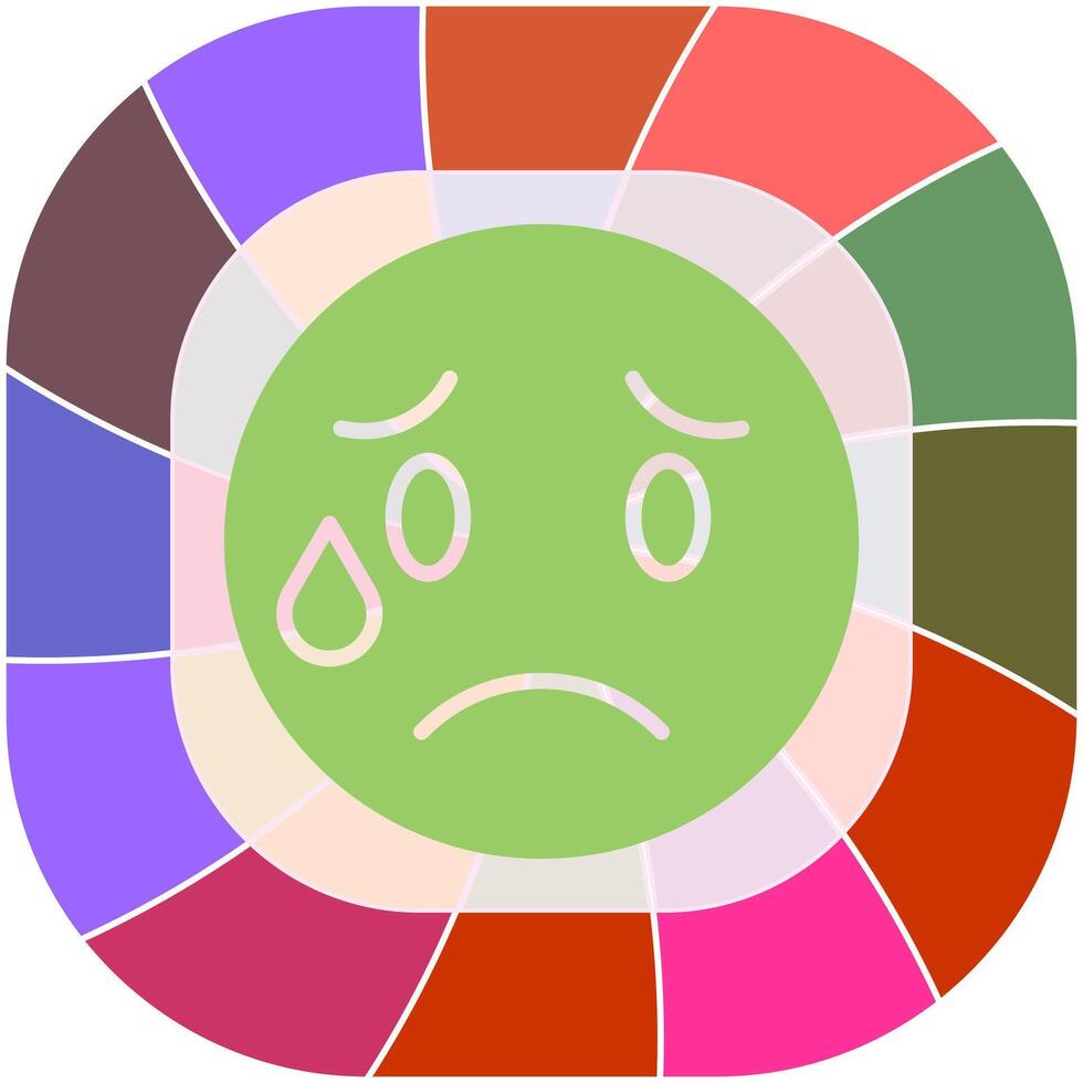 Crying Face Icon Design vector