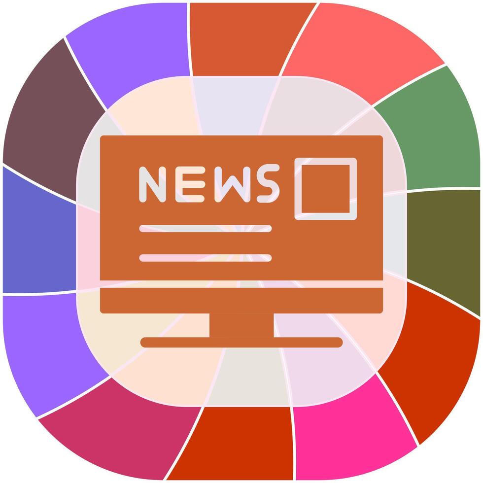 Social Media News Icon Design vector