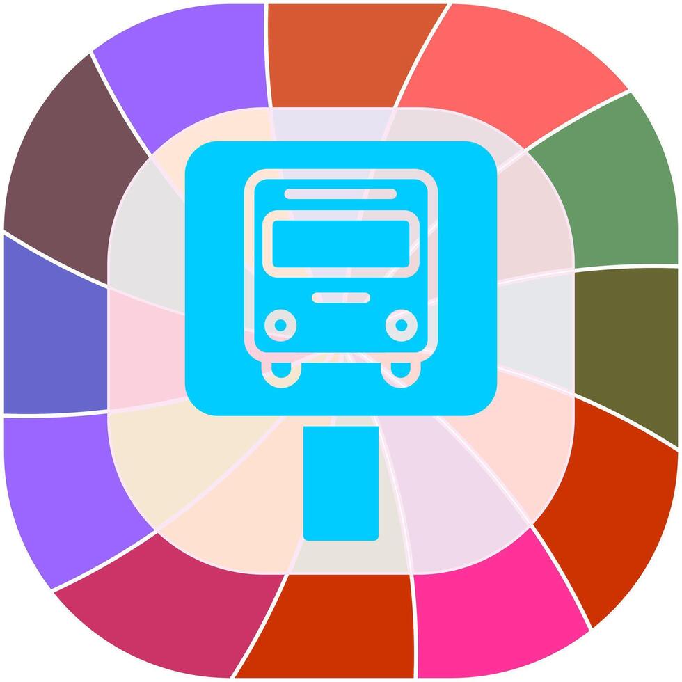 Bus Stop Icon Design vector