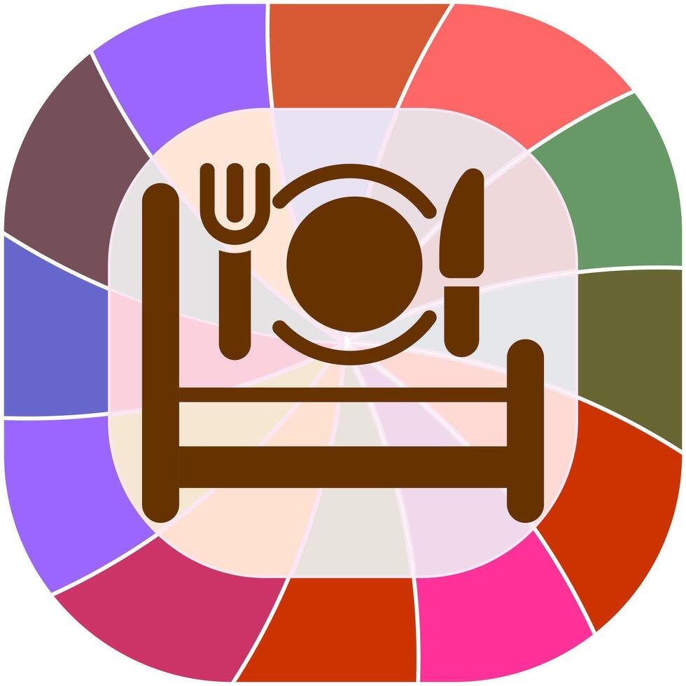 Breakfast in Bed Icon Design vector