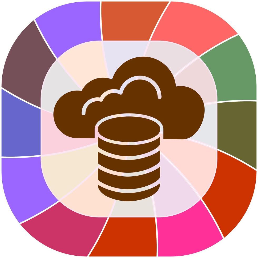 Cloud Database Icon Design vector