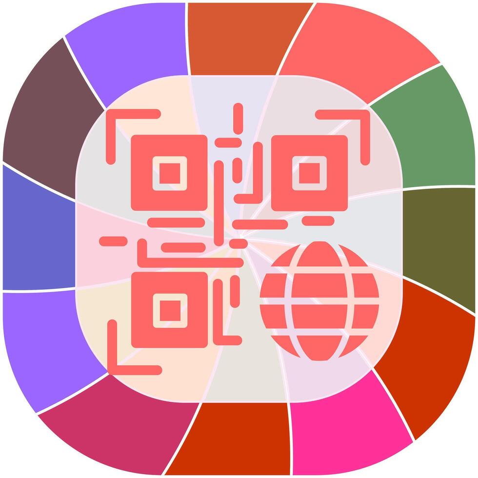 QR Code Website Icon Design vector