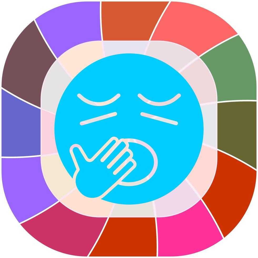 Yawning Face Icon Design vector