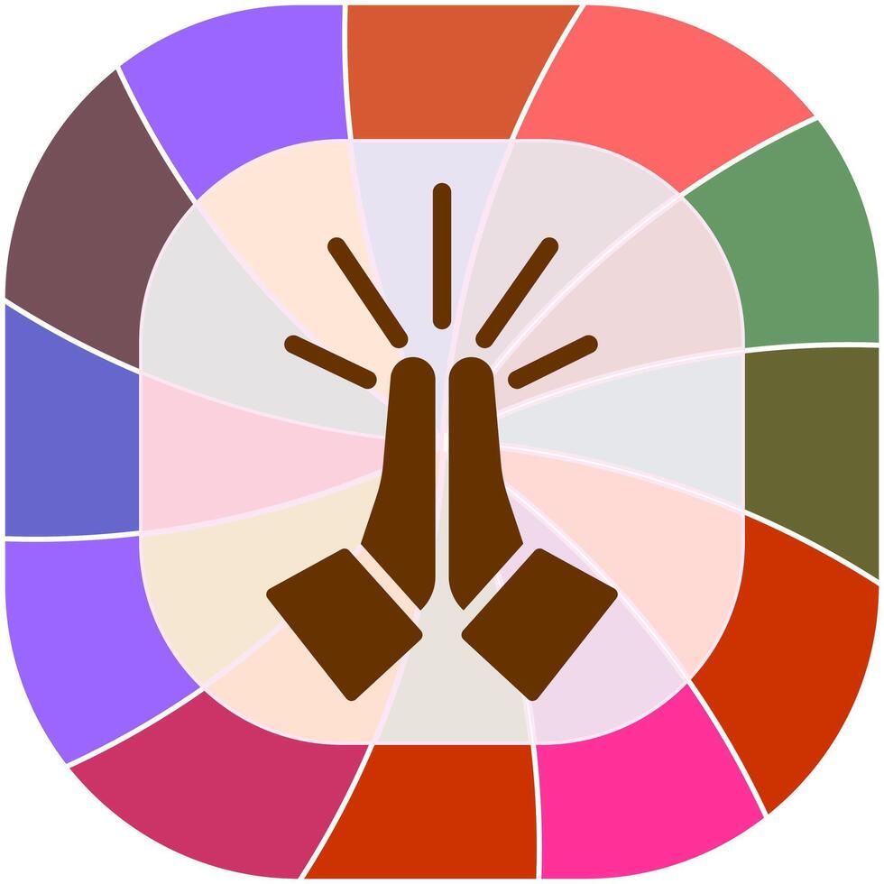 Folded Hands Icon Design vector