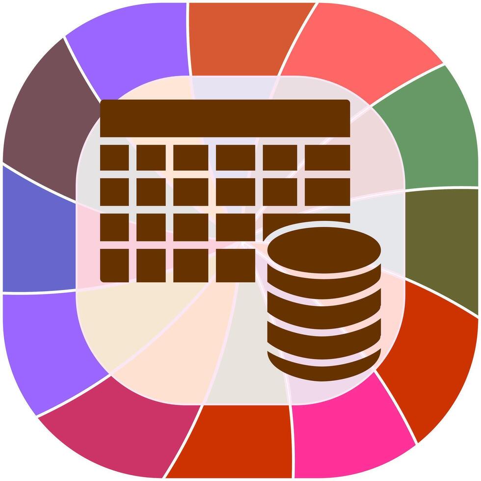 Table Data Icon Design vector