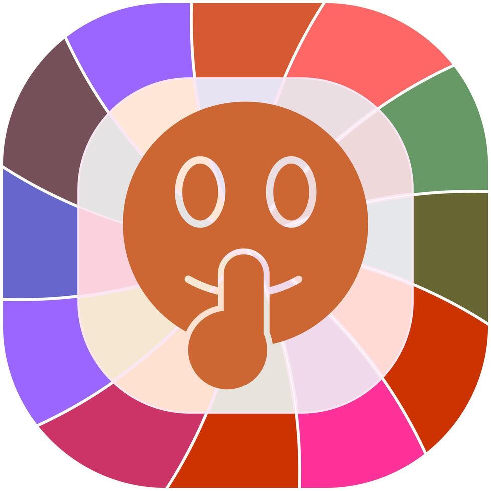 Shushing Face Icon Design vector