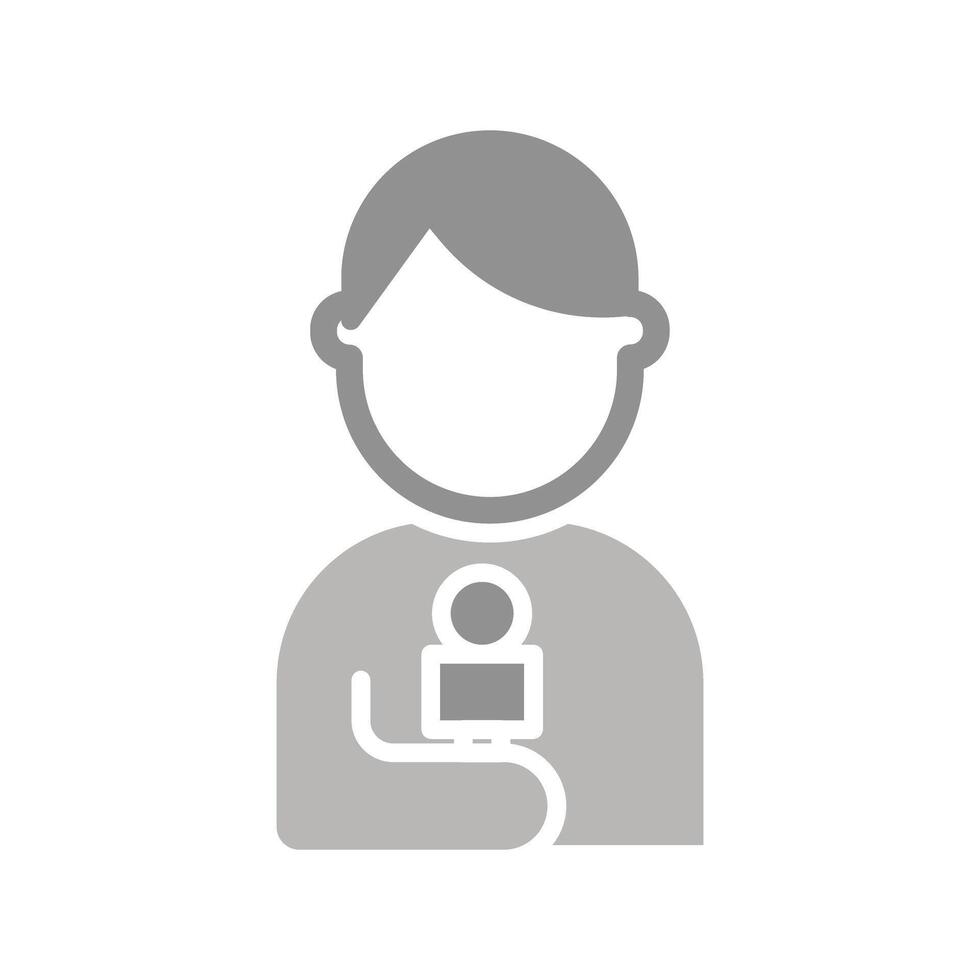 News Reporter Icon Design vector