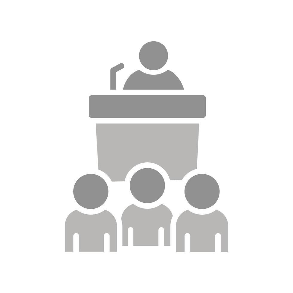 Press Conference Icon Design vector