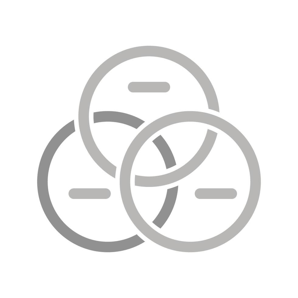 Venn Diagram Icon Design vector