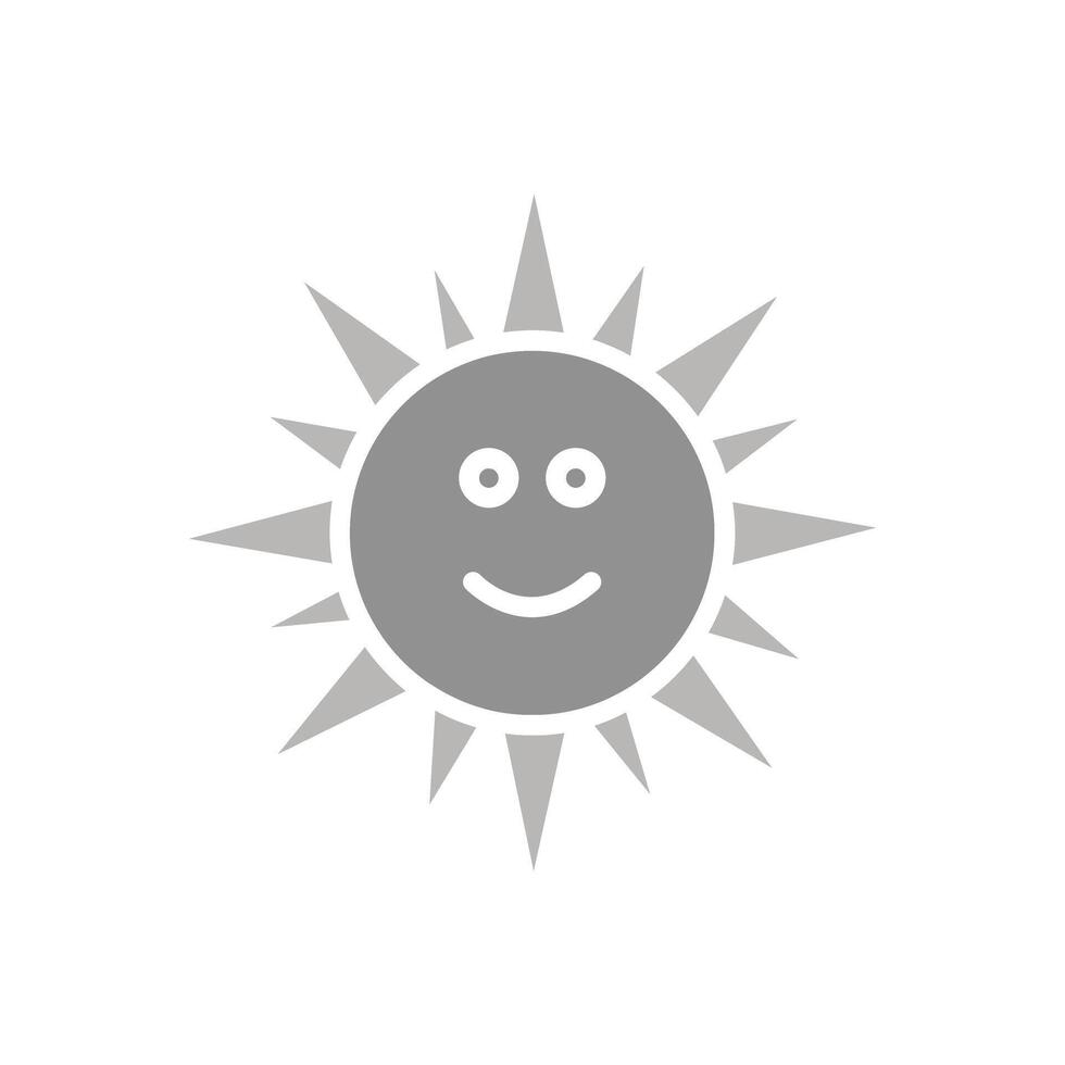 Sun with Face Icon Design vector