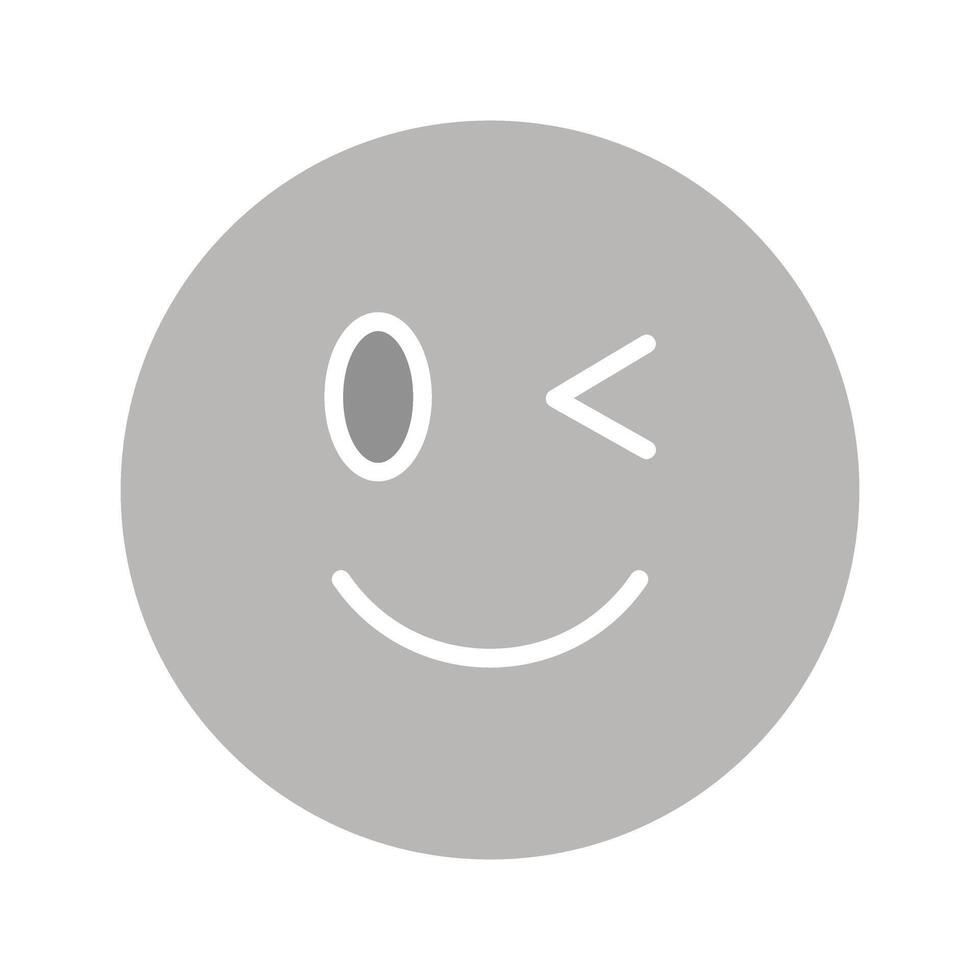 Winking Face Icon Design vector