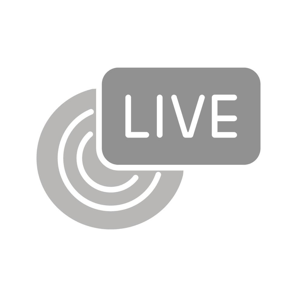 Live Broadcast Icon Design vector