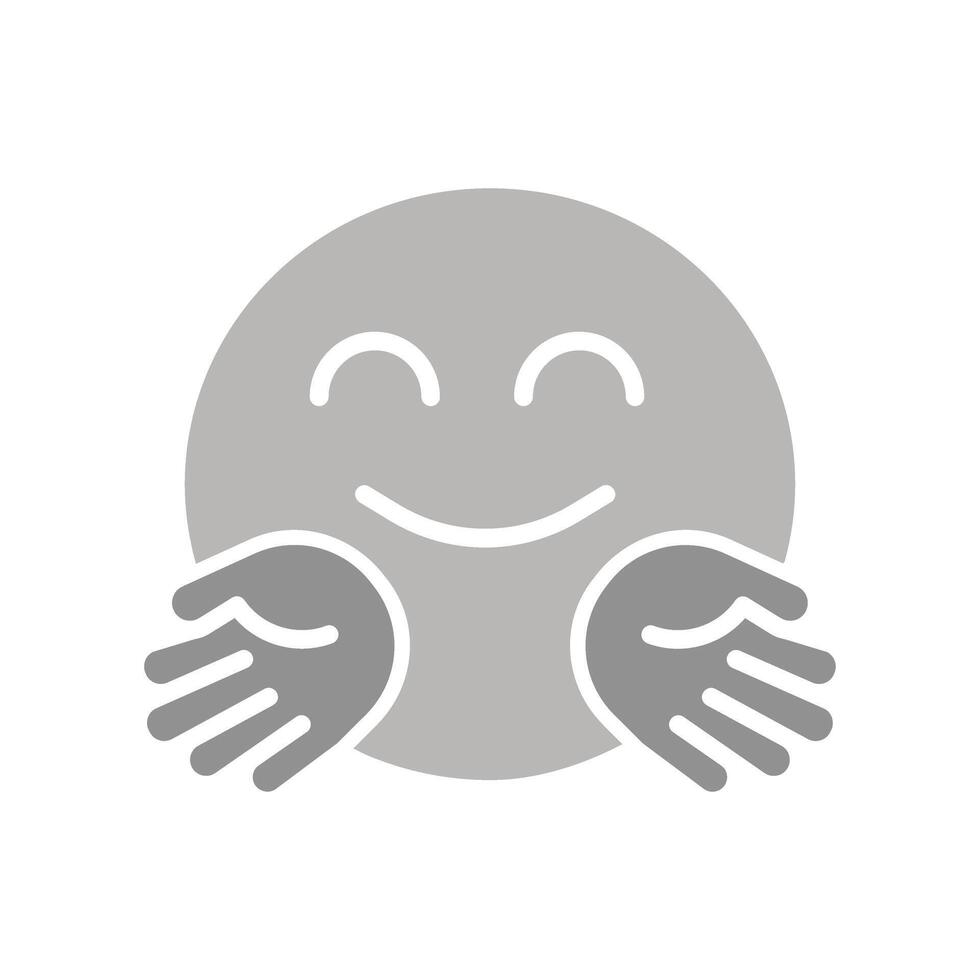 Hugging Face Icon Design vector