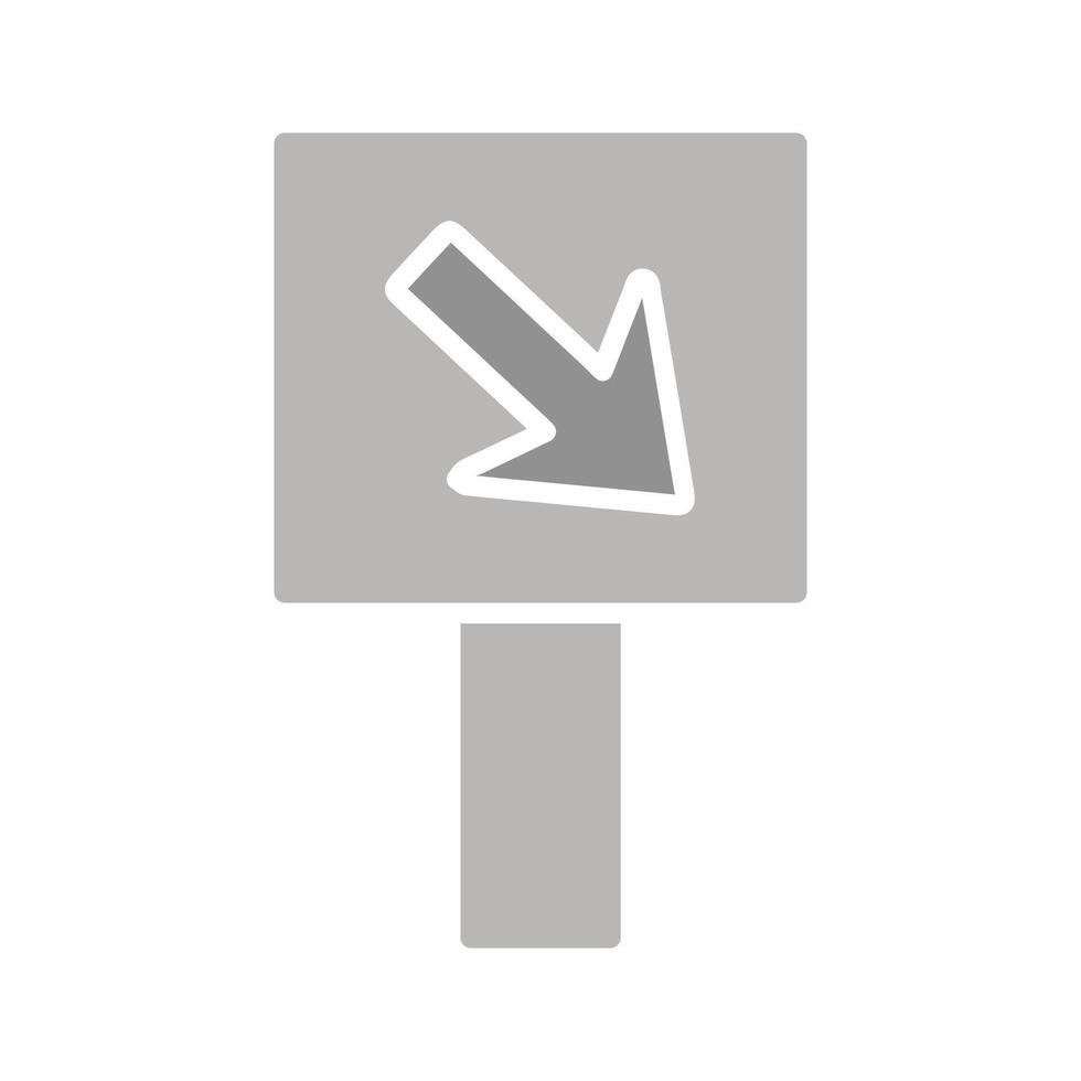 Diagonal Down Right Arrow Icon Design vector