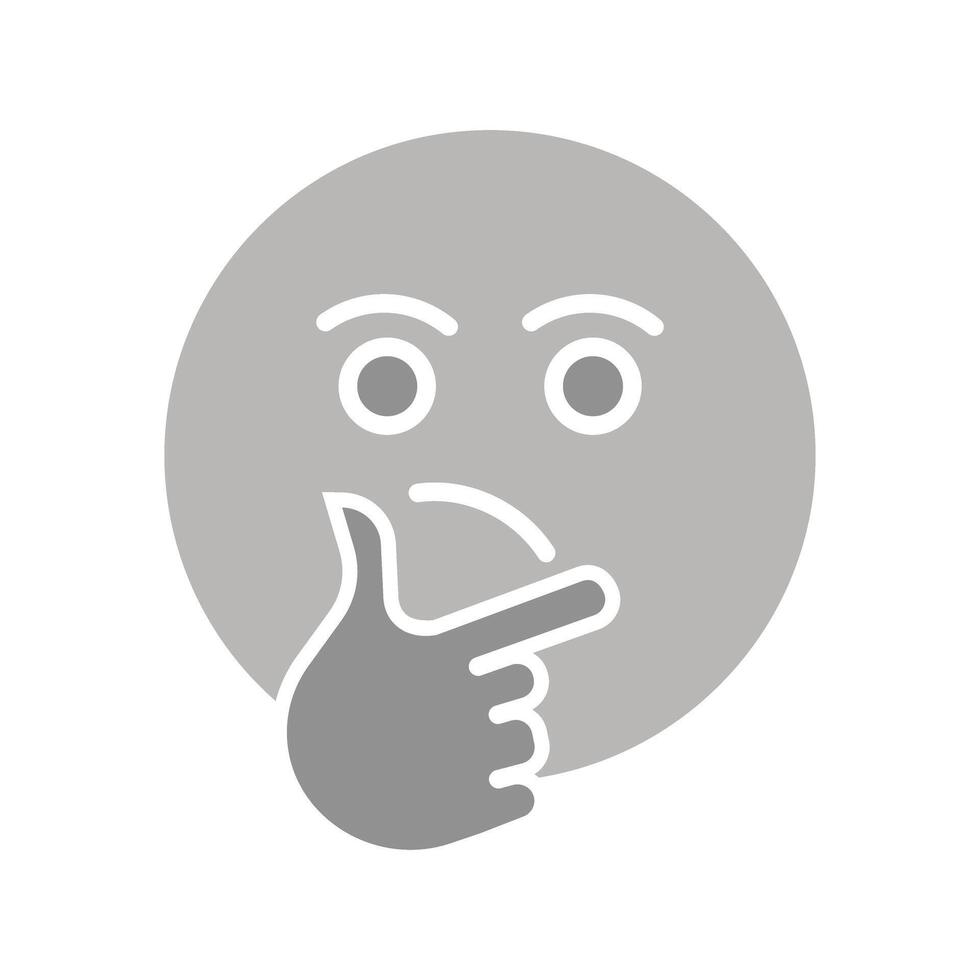 Thinking Face Icon Design vector