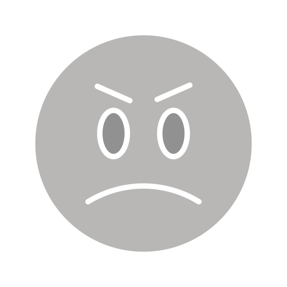 Angry Face Icon Design vector