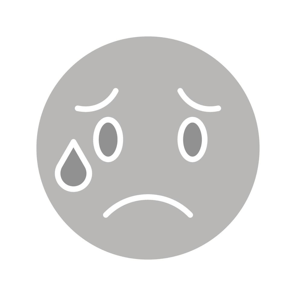 Crying Face Icon Design vector