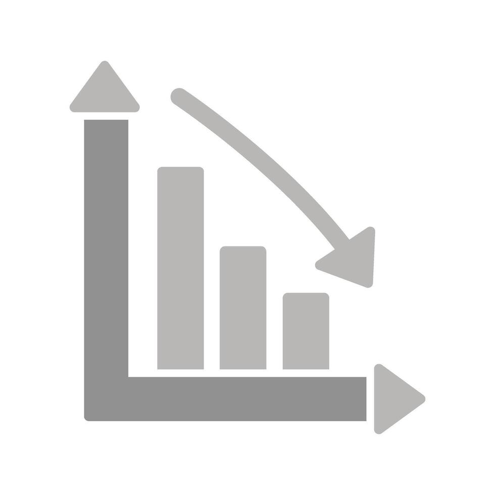 Chart Down Icon Design vector