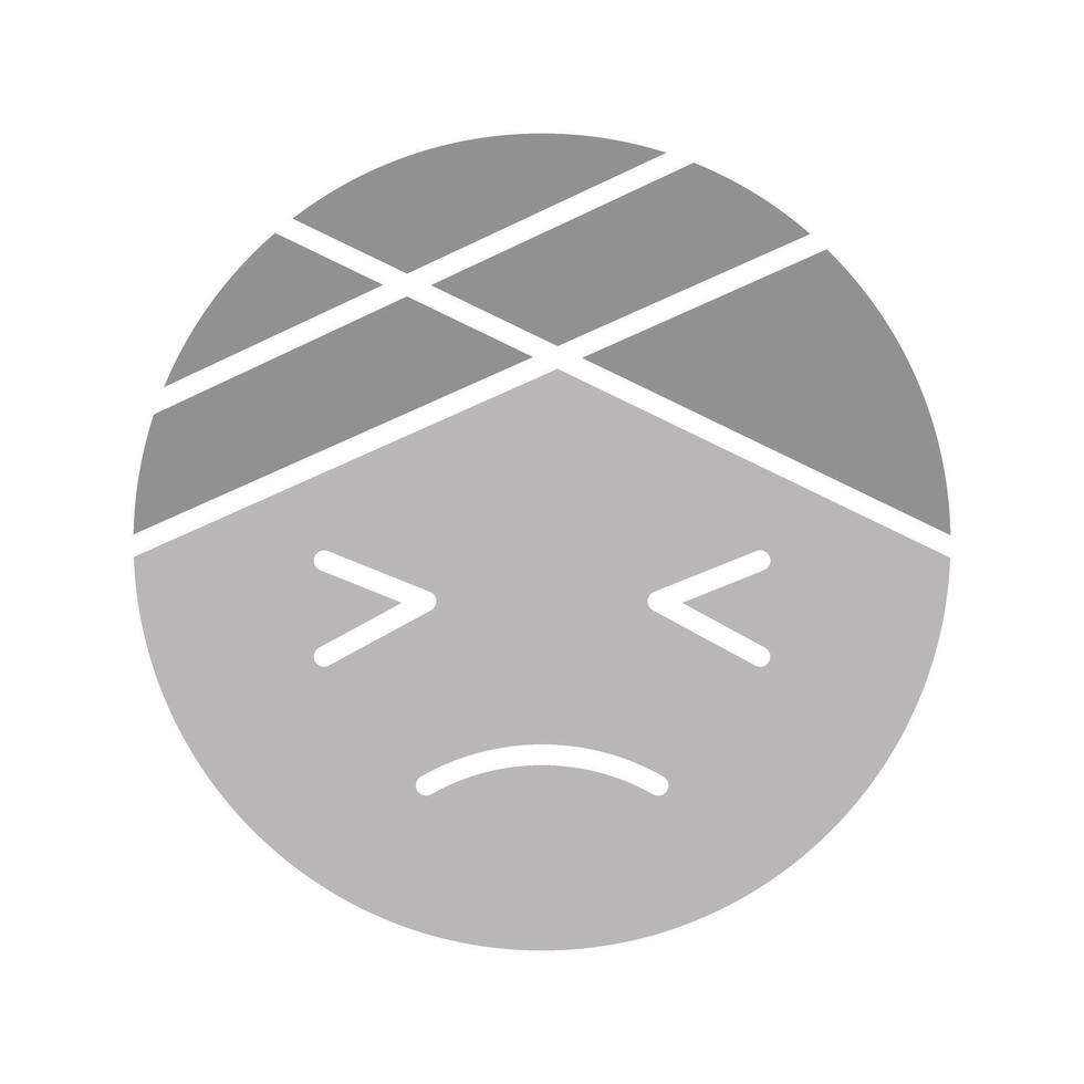 Face with Head-Bandage Icon Design vector