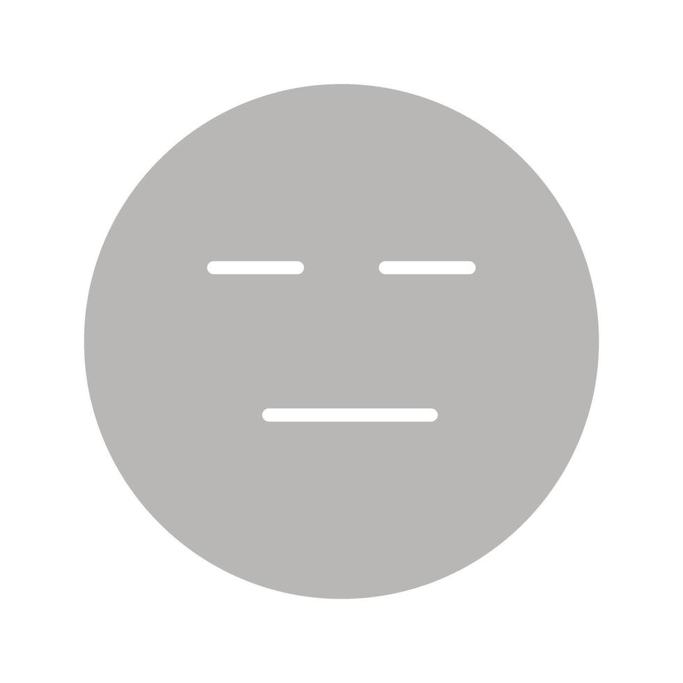 Neutral Face Icon Design vector