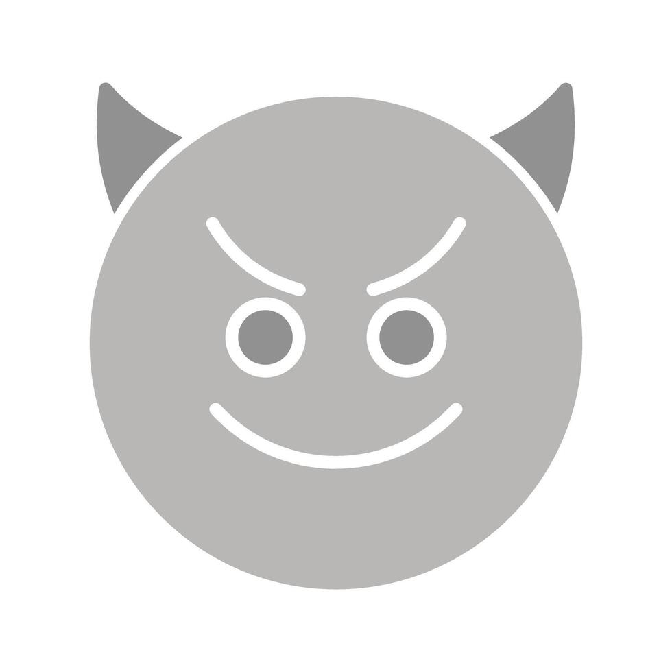 Smiling Face with Horns Icon Design vector