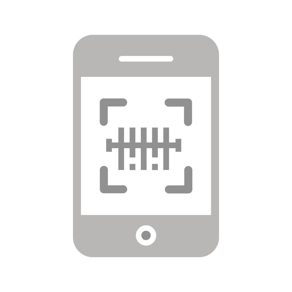 Mobile Scanning Icon Design vector