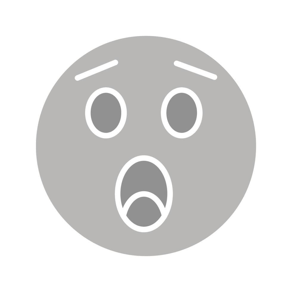 Astonished Face Icon Design vector