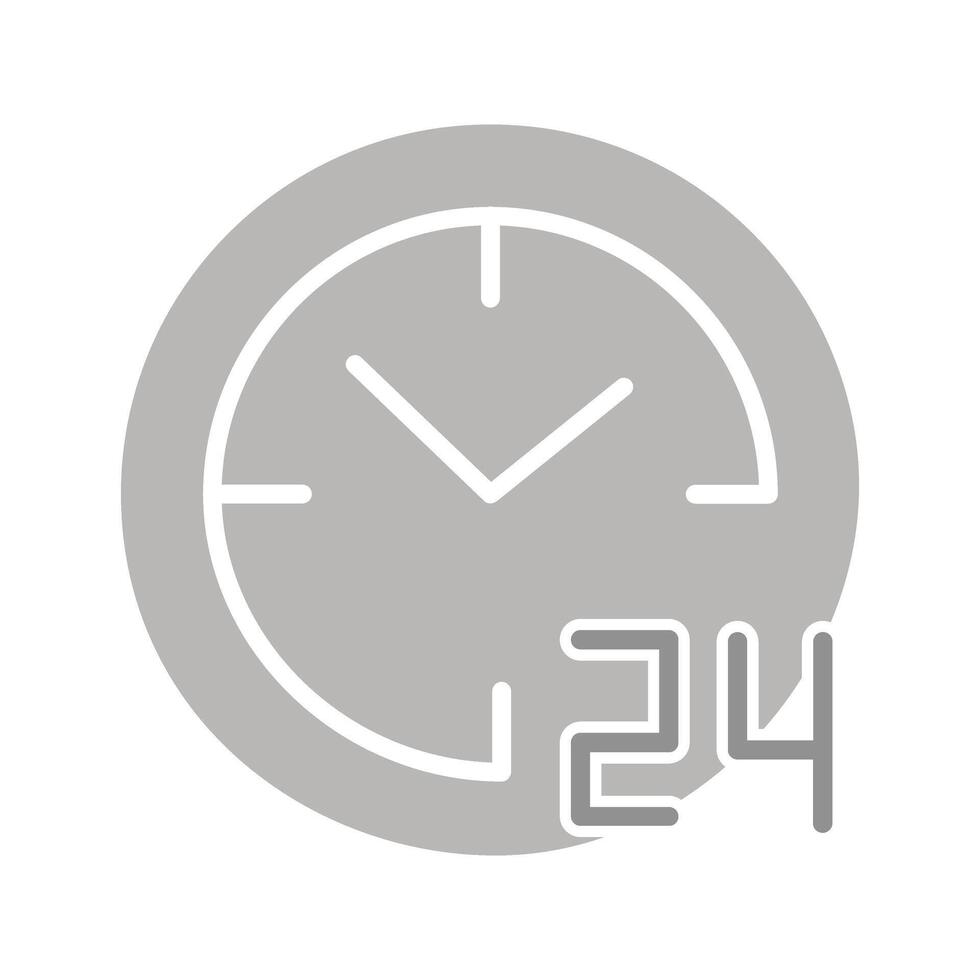 24 Hours Icon Design vector