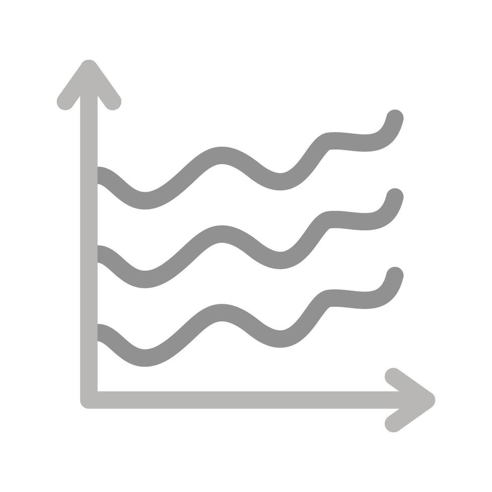Spline Chart Icon Design vector