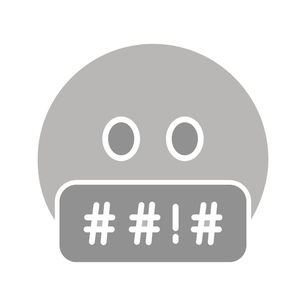 Face with Symbols on Mouth Icon Design vector