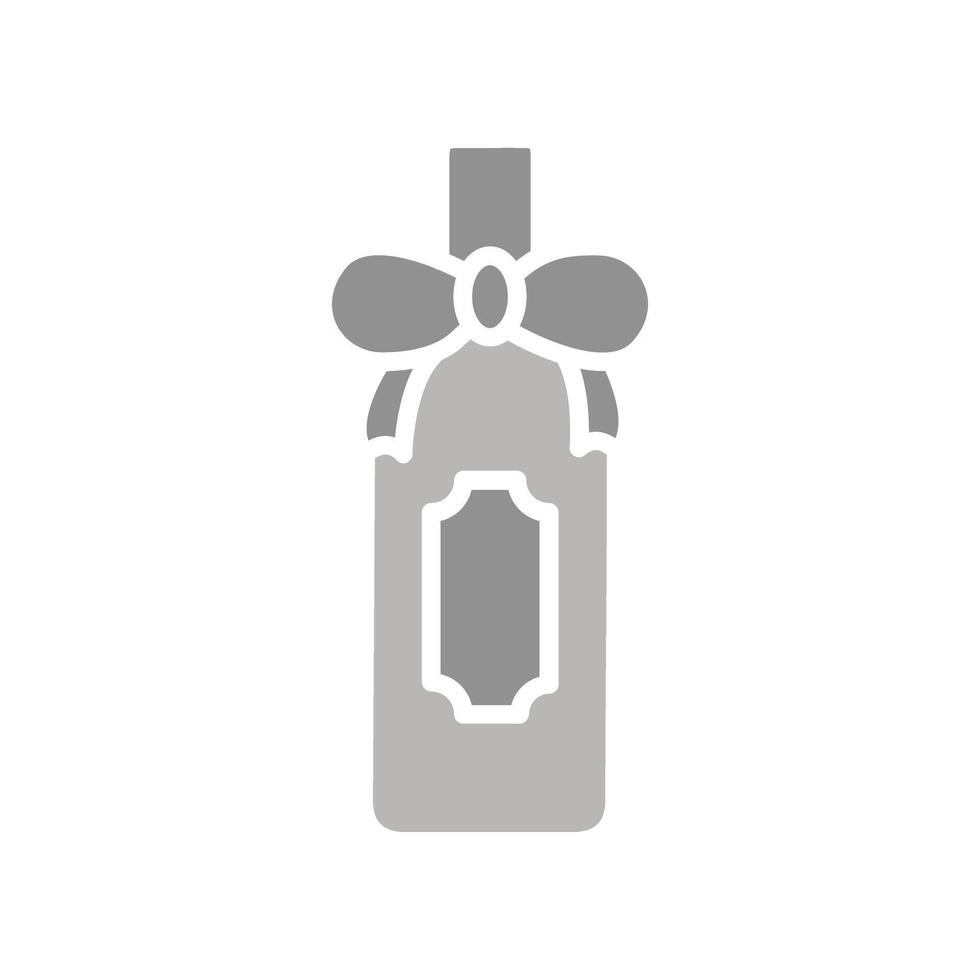 Wine Bottle with Bow Icon Design vector