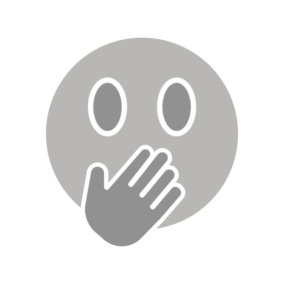 Face with Hand Over Mouth Icon Design vector