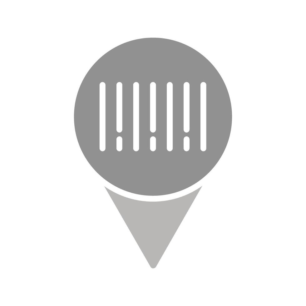 Barcode Location Icon Design vector