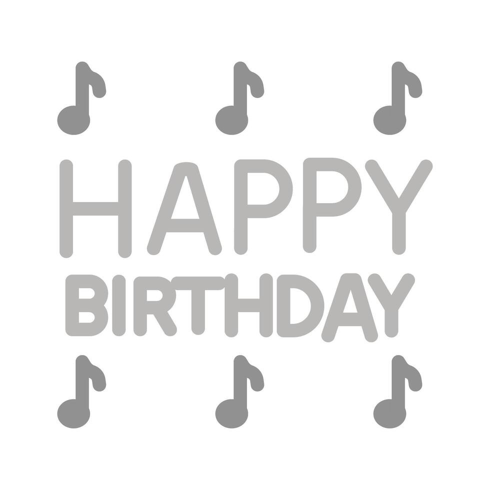 Happy Birthday Song Icon Design vector