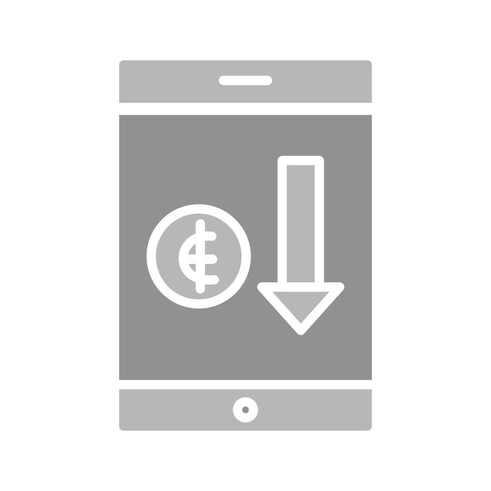 Money Loss Icon Design vector